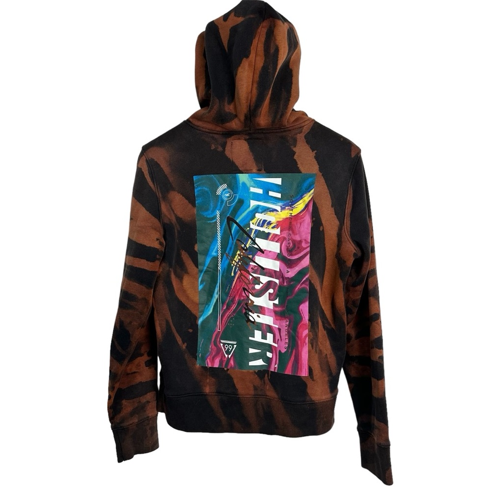 Hollister California Custom Bleach Dyed Hoodie